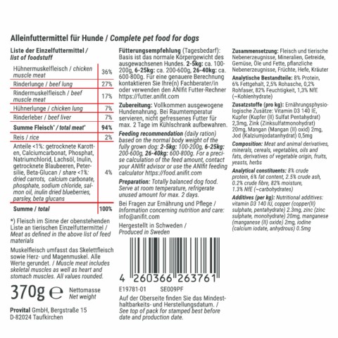 Dog Accessories Wet pet food Polo Powerkick 370g 6 Piece -3- Anifit